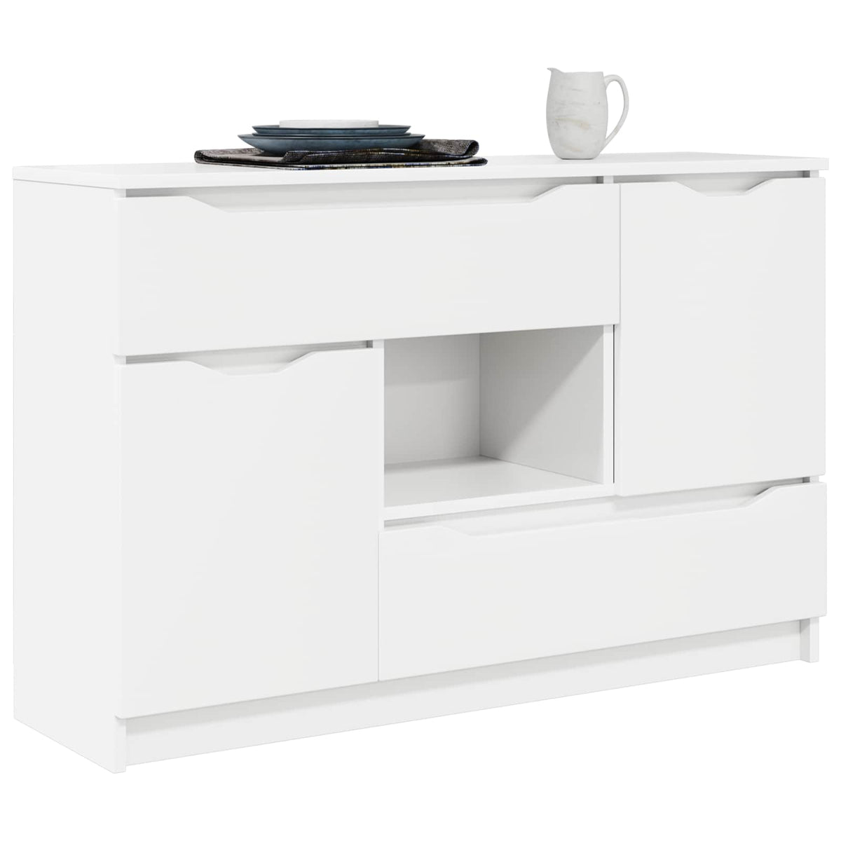 Sideboard Hvid 100 x 30 x 65,6 Konstrueret træ