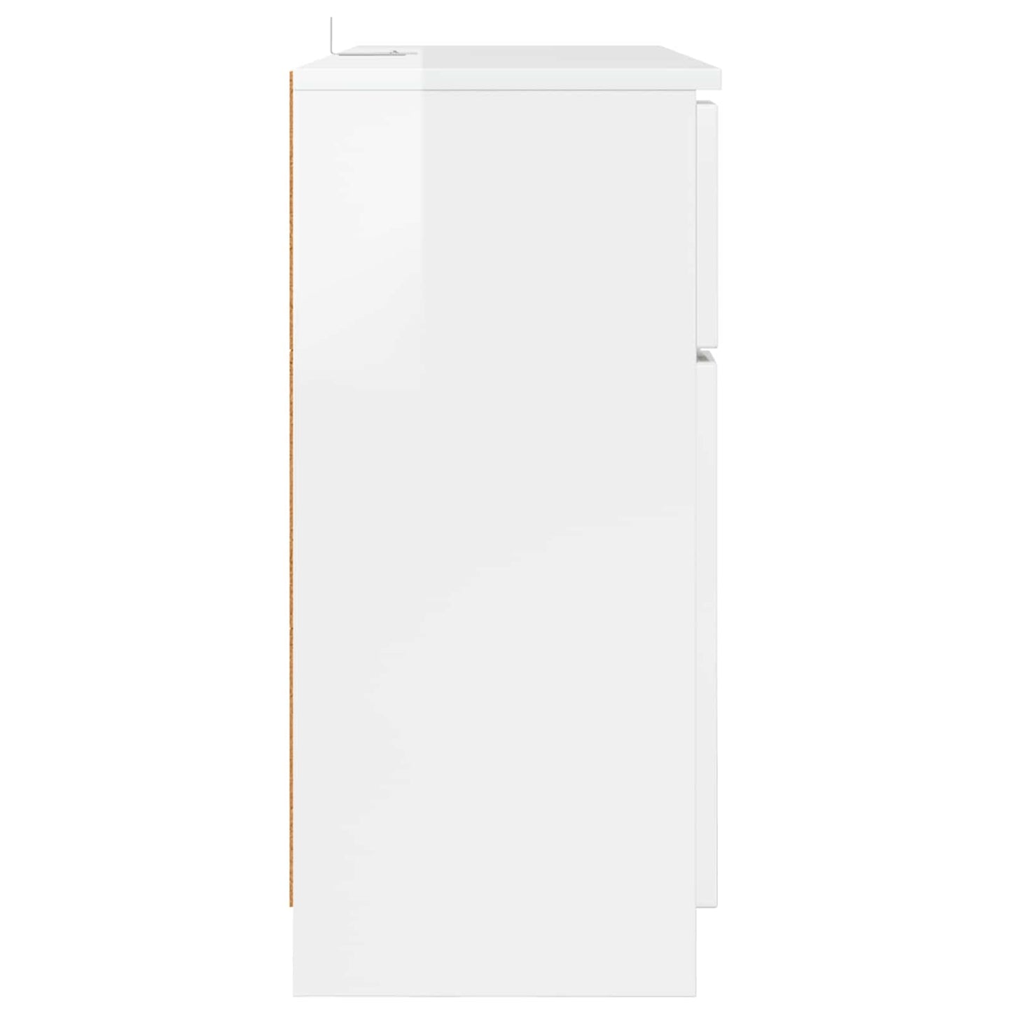 Sideboard Høj gloss hvid 100 x 30 x 65,6 Konstrueret træ