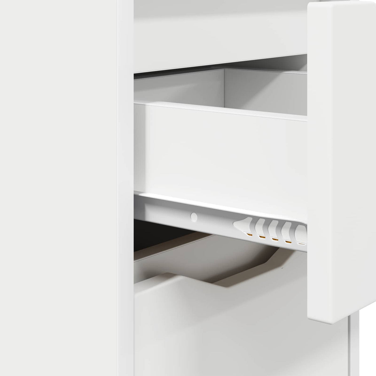 Sengeborde 2 stk. Hvid 30,5 x 30 x 43 cm Konstrueret træ