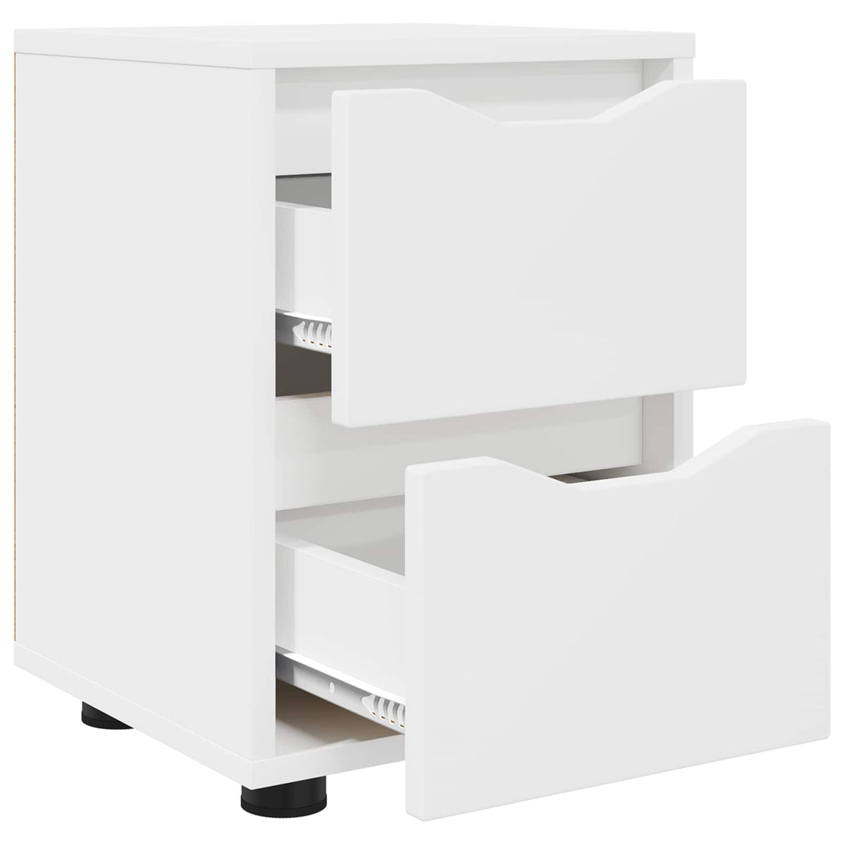 Sengeborde 2 stk. Hvid 30,5 x 30 x 43 cm Konstrueret træ