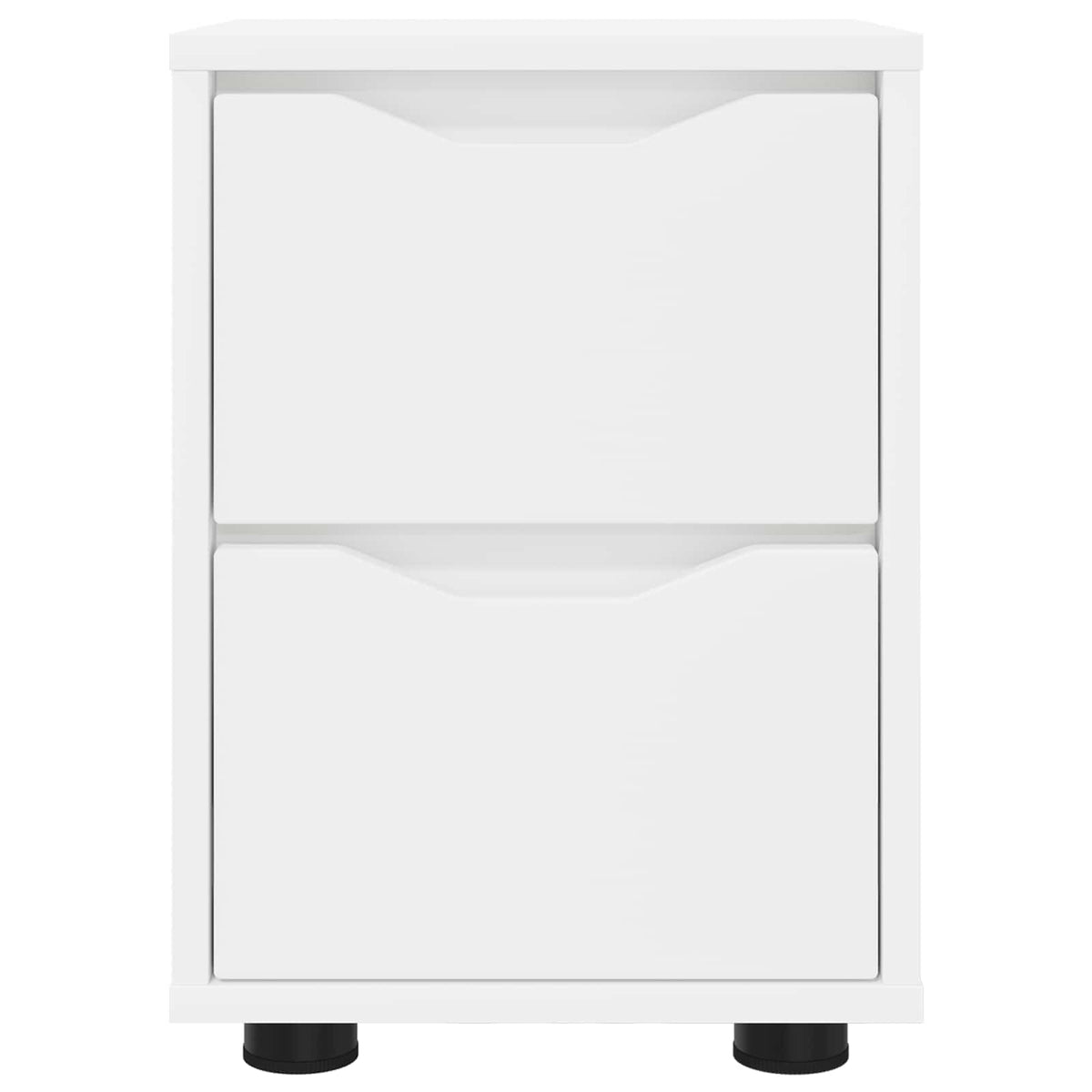 Sengeborde 2 stk. Hvid 30,5 x 30 x 43 cm Konstrueret træ