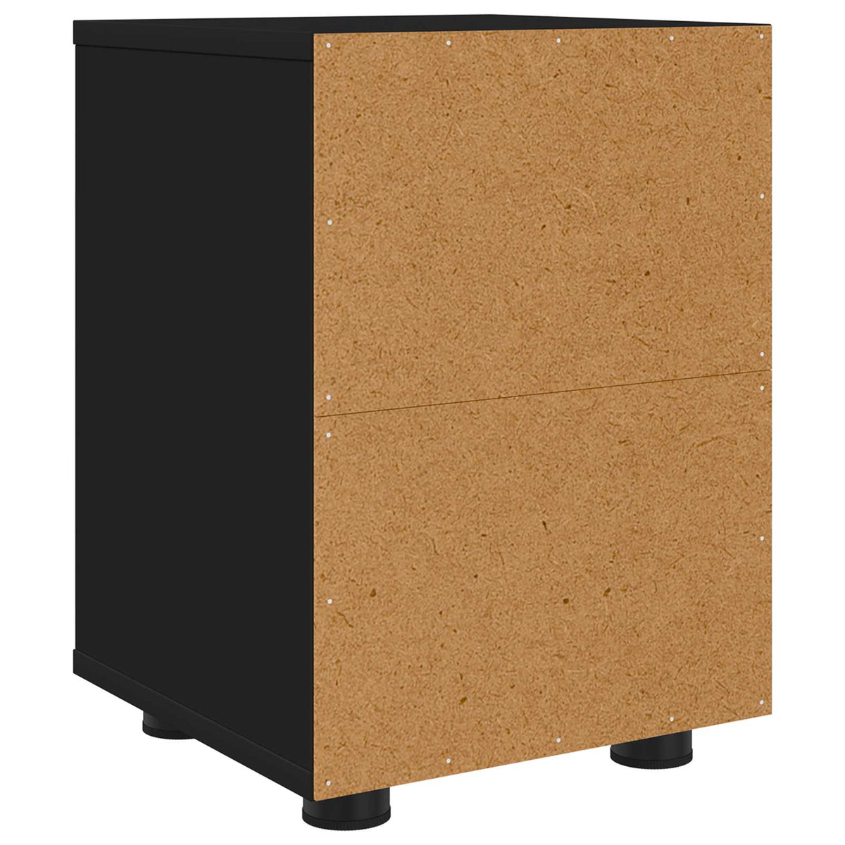 Sengeborde 2 stk. Sort 30,5 x 30 x 43 cm Konstrueret træ