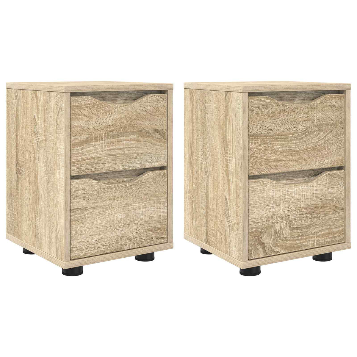 Sengeborde 2 stk. Sonoma eg 30,5 x 30 x 43 cm Konstrueret træ