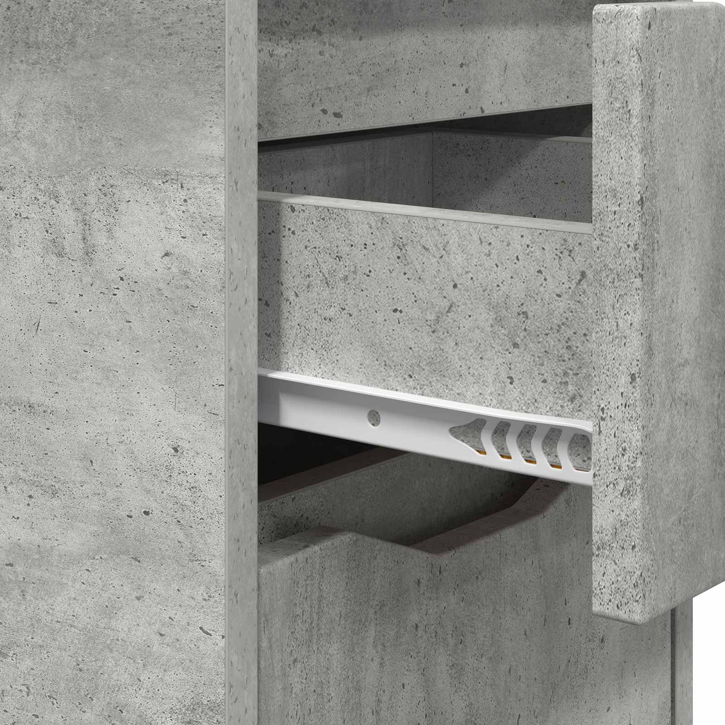 Sengeborde 2 stk. Beton Grå 30,5 x 30 x 43 cm Konstrueret træ