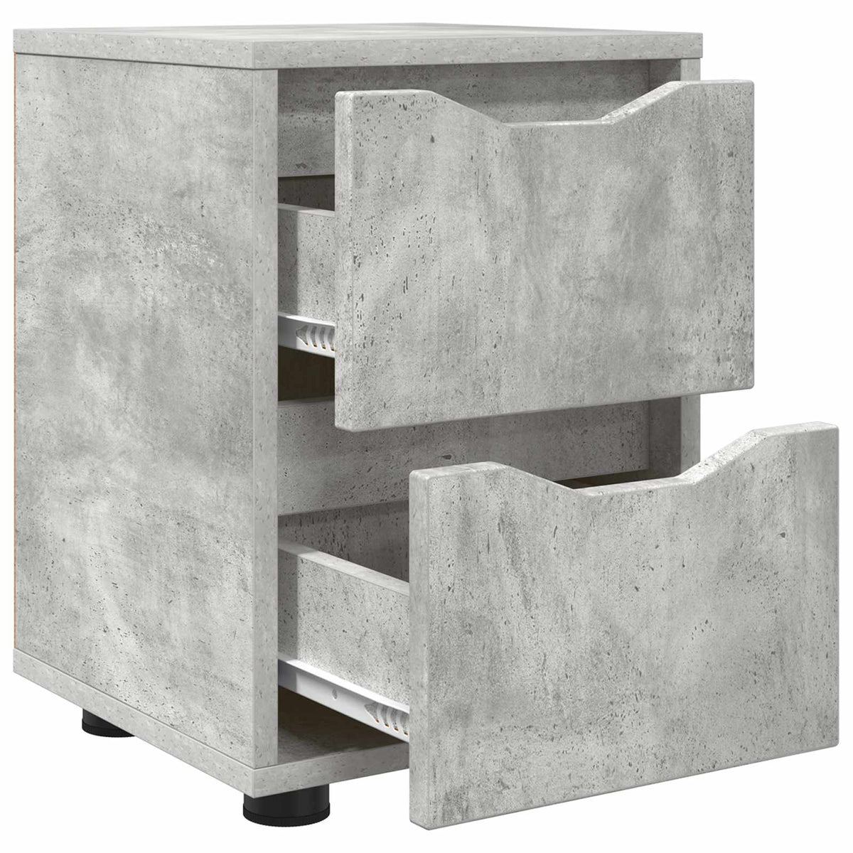 Sengeborde 2 stk. Beton Grå 30,5 x 30 x 43 cm Konstrueret træ
