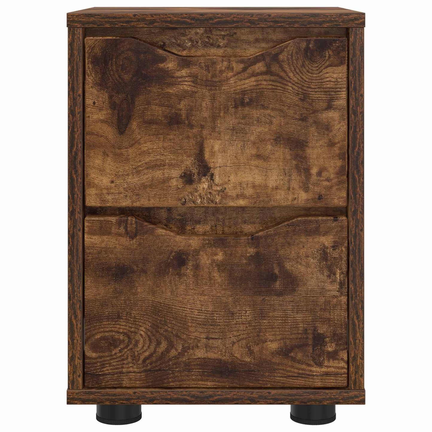 Sengeborde 2 stk. Røget eg 30,5 x 30 x 43 cm Konstrueret træ