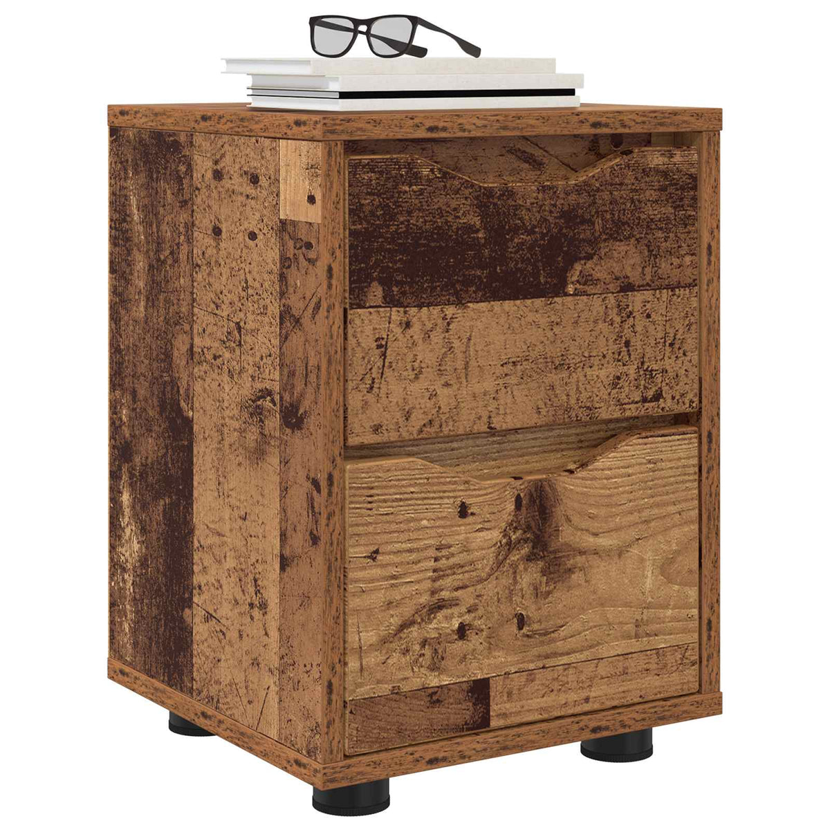 Sengeborde 2 stk. Gammelt træ 30,5 x 30 x 43 cm Konstrueret træ