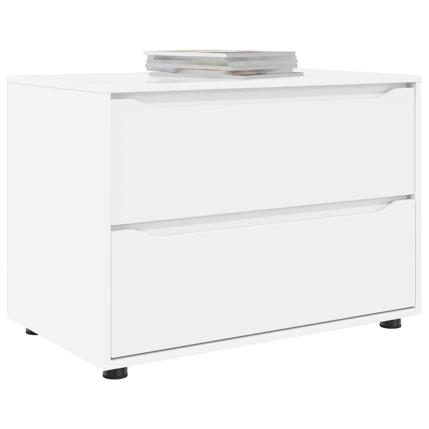 Opbevaringsskab 80 x 48 x 57 cm Konstrueret træ Hvid