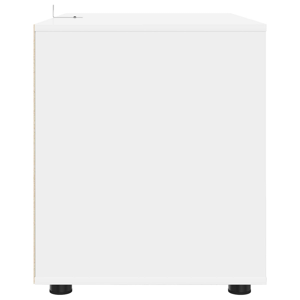 Opbevaringsskab 80 x 48 x 57 cm Konstrueret træ Hvid