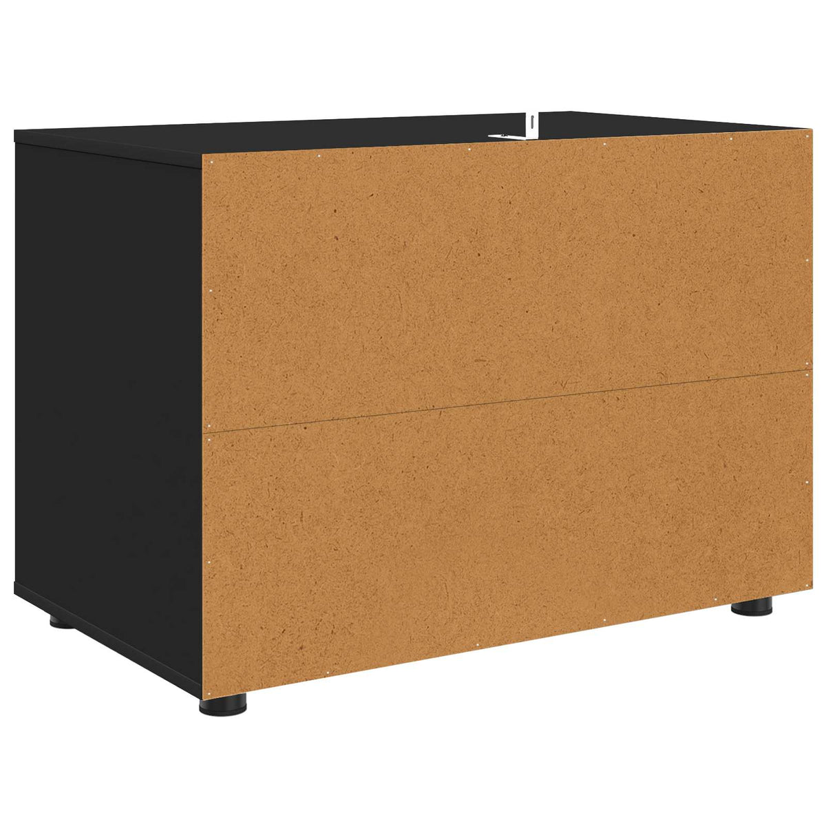 Opbevaringsskab 80 x 48 x 57 cm Konstrueret træ Sort
