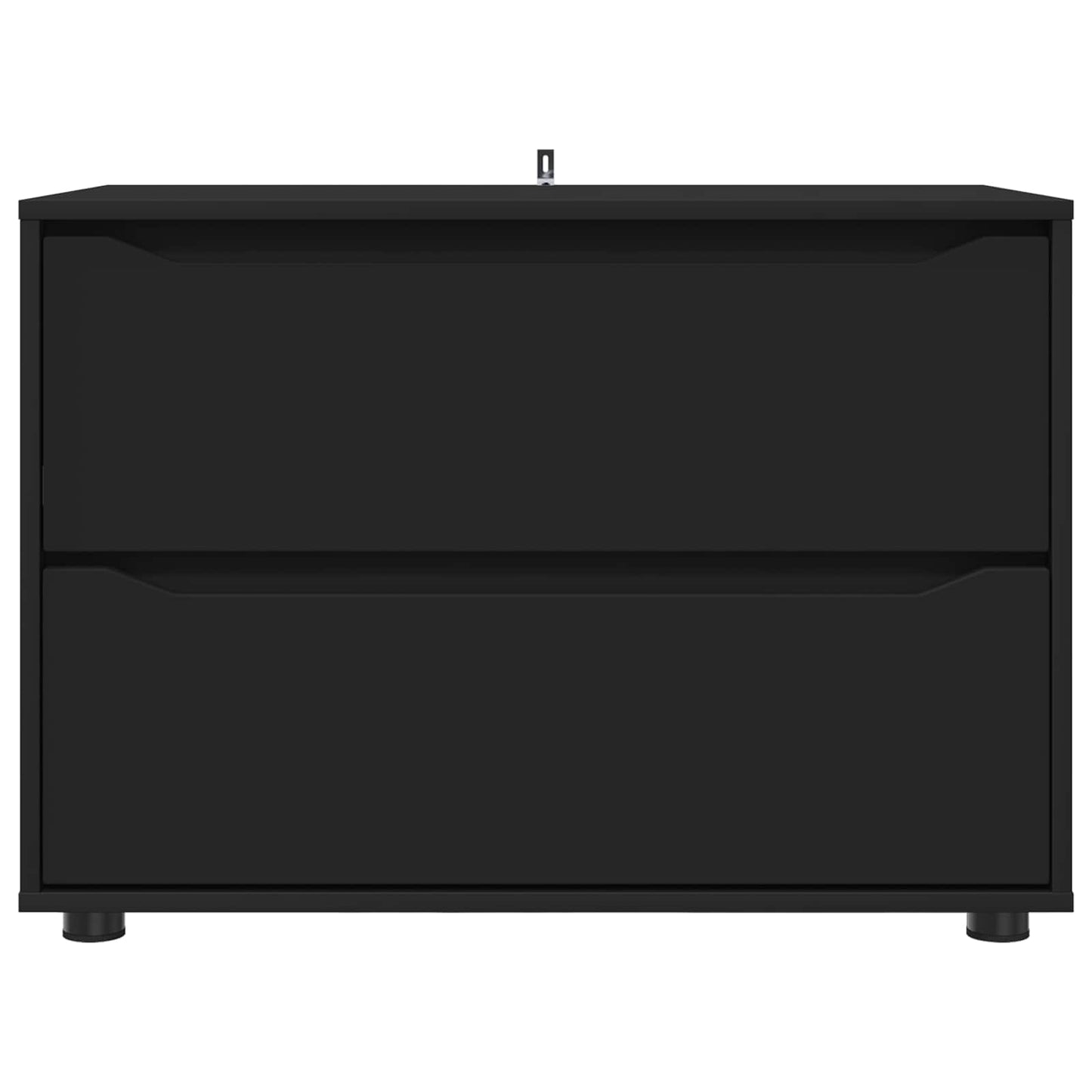 Opbevaringsskab 80 x 48 x 57 cm Konstrueret træ Sort
