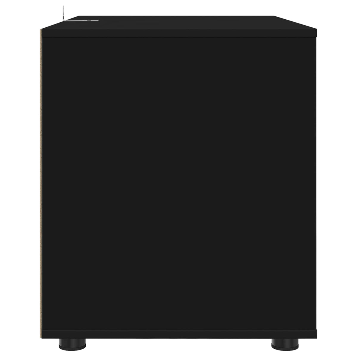 Opbevaringsskab 80 x 48 x 57 cm Konstrueret træ Sort