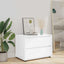 Opbevaringsskab 80 x 48 x 57 cm Konstrueret træ Høj gloss hvid