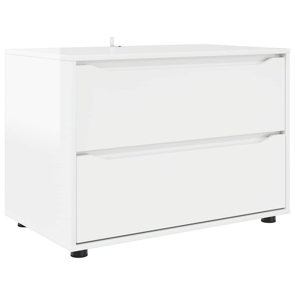 Opbevaringsskab 80 x 48 x 57 cm Konstrueret træ Høj gloss hvid