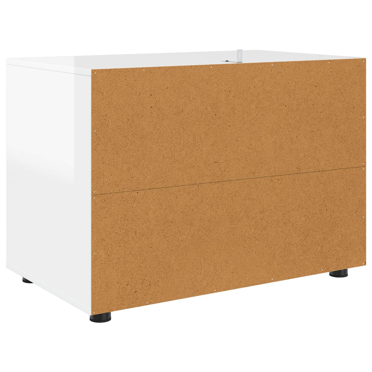 Opbevaringsskab 80 x 48 x 57 cm Konstrueret træ Høj gloss hvid