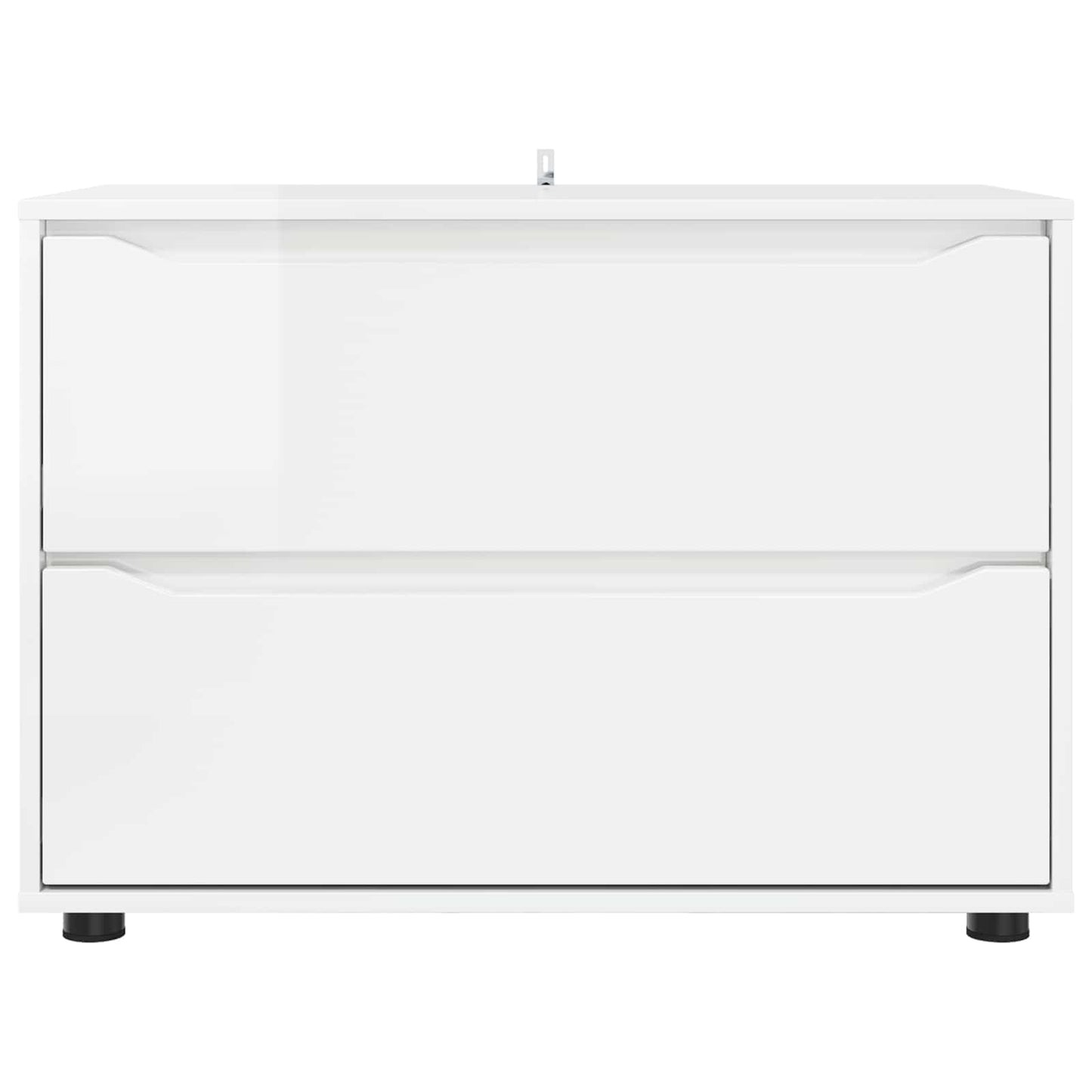 Opbevaringsskab 80 x 48 x 57 cm Konstrueret træ Høj gloss hvid