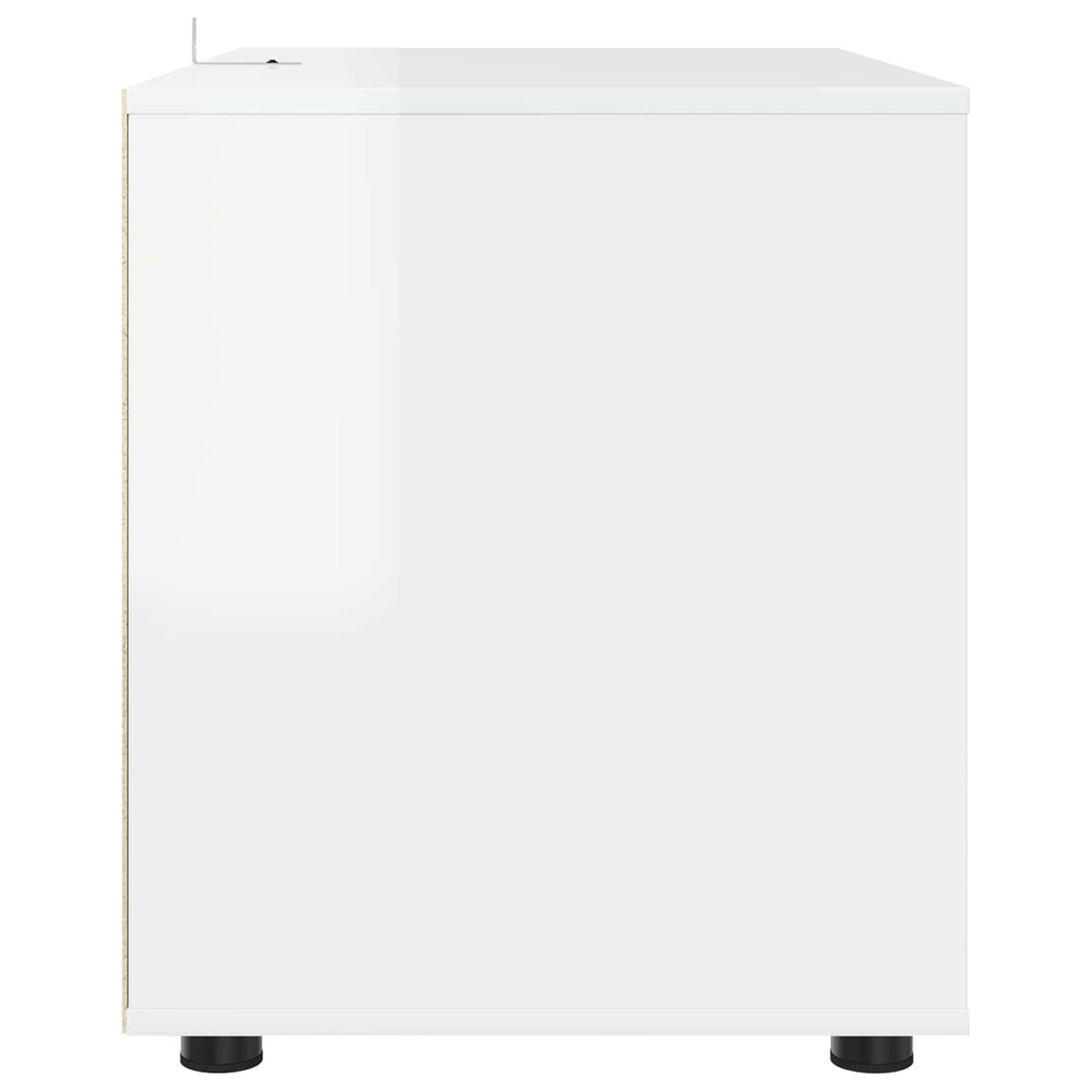Opbevaringsskab 80 x 48 x 57 cm Konstrueret træ Høj gloss hvid