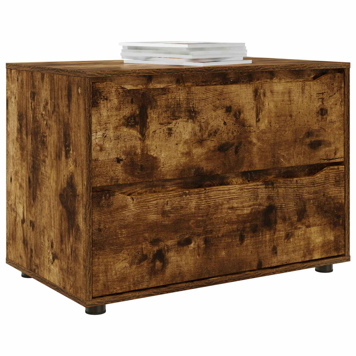 Opbevaringsskab 80 x 48 x 57 cm Konstrueret træ Røget eg