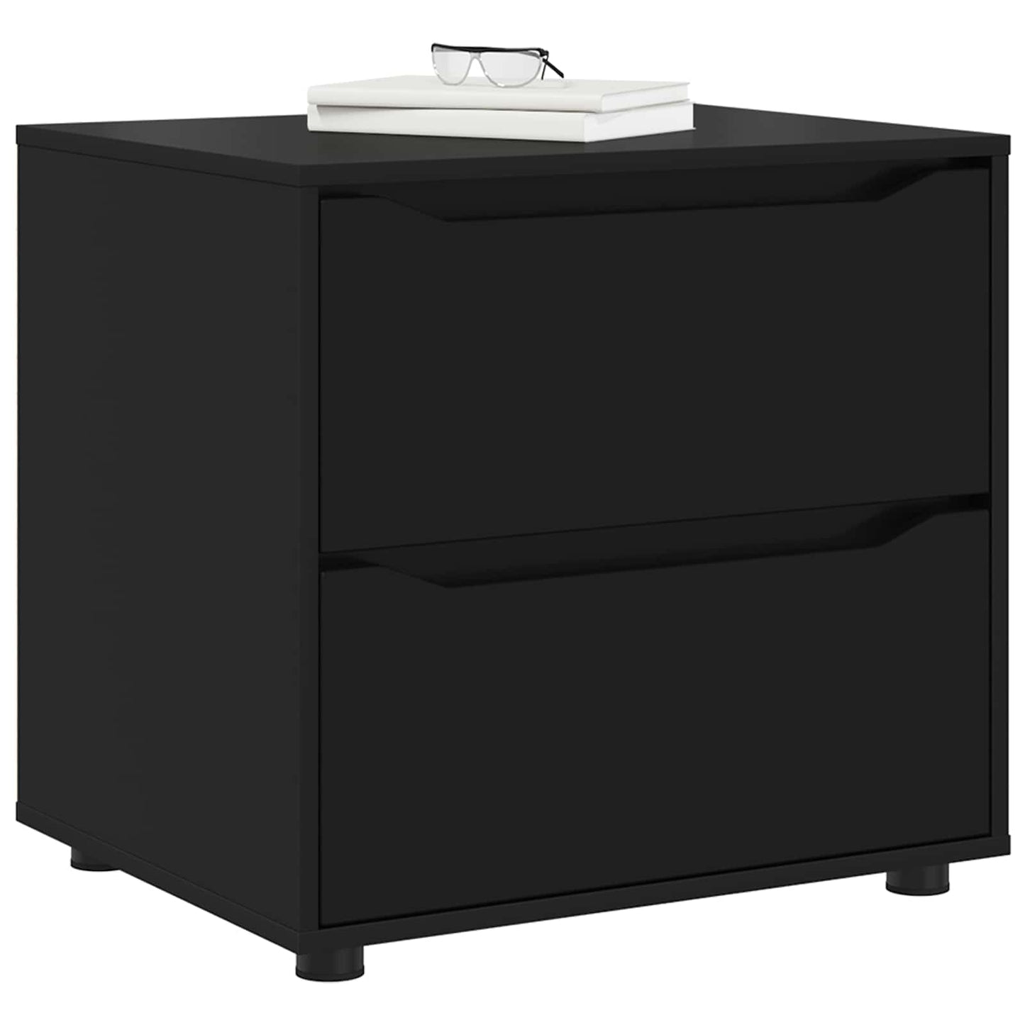 Opbevaringsskab 60 x 48 x 57 cm Konstrueret træ Sort