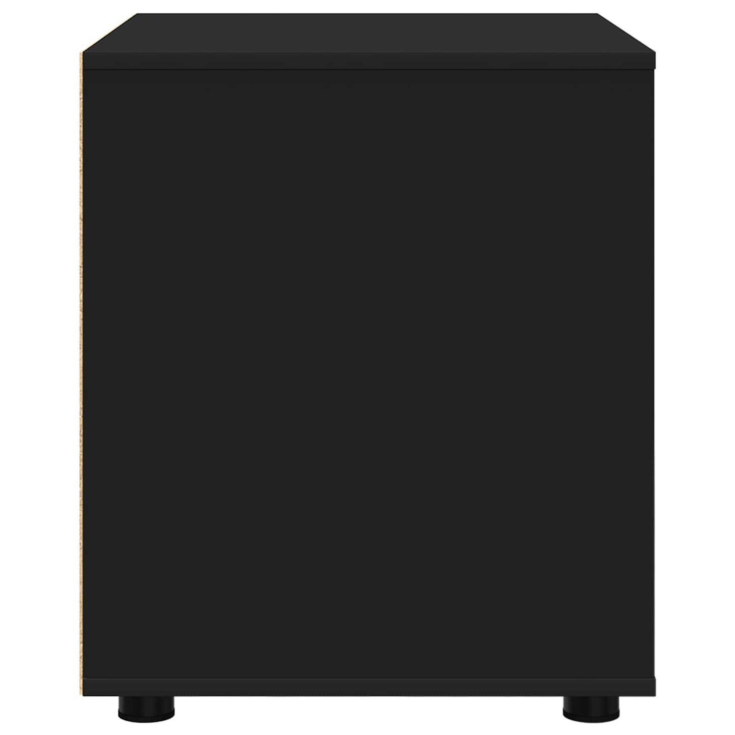 Opbevaringsskab 60 x 48 x 57 cm Konstrueret træ Sort