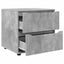 Opbevaringsskab 60 x 48 x 57 cm Konstrueret træ Beton Grå