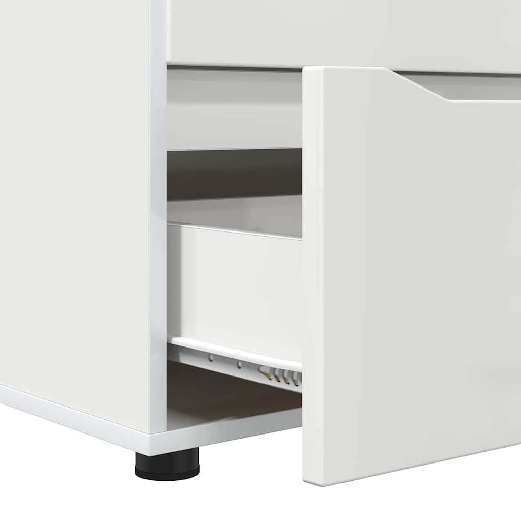 Opbevaringsskab 60 x 48 x 57 cm Konstrueret træ Høj gloss hvid
