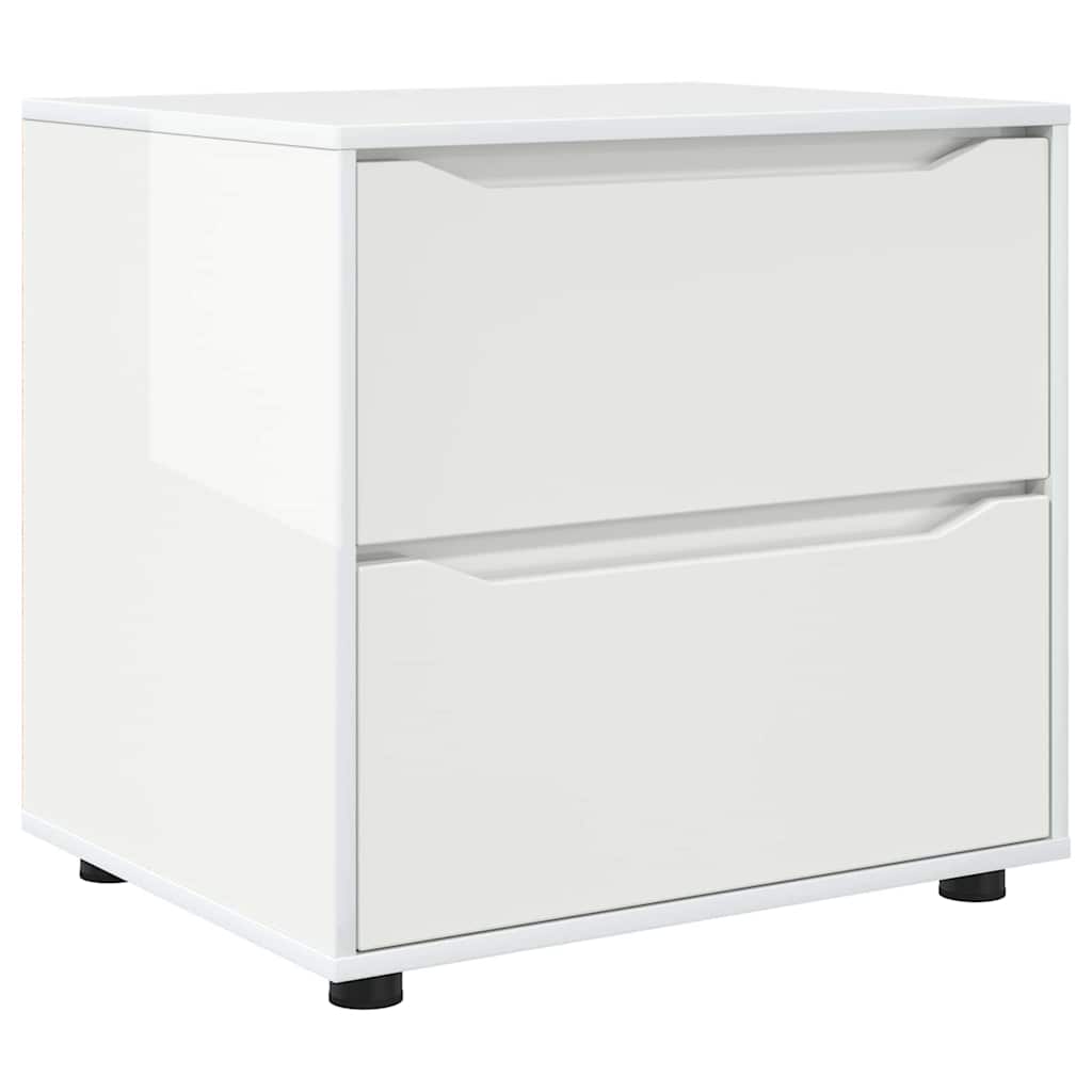 Opbevaringsskab 60 x 48 x 57 cm Konstrueret træ Høj gloss hvid