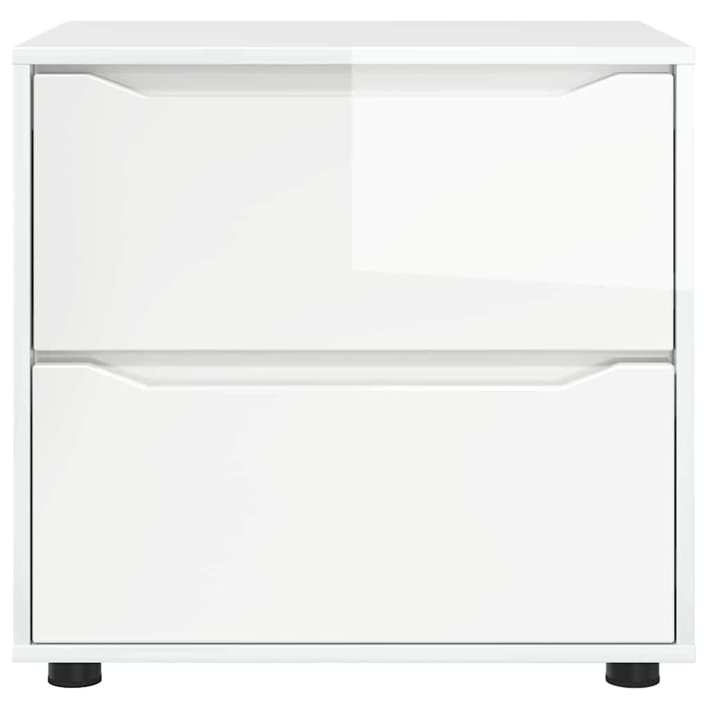 Opbevaringsskab 60 x 48 x 57 cm Konstrueret træ Høj gloss hvid