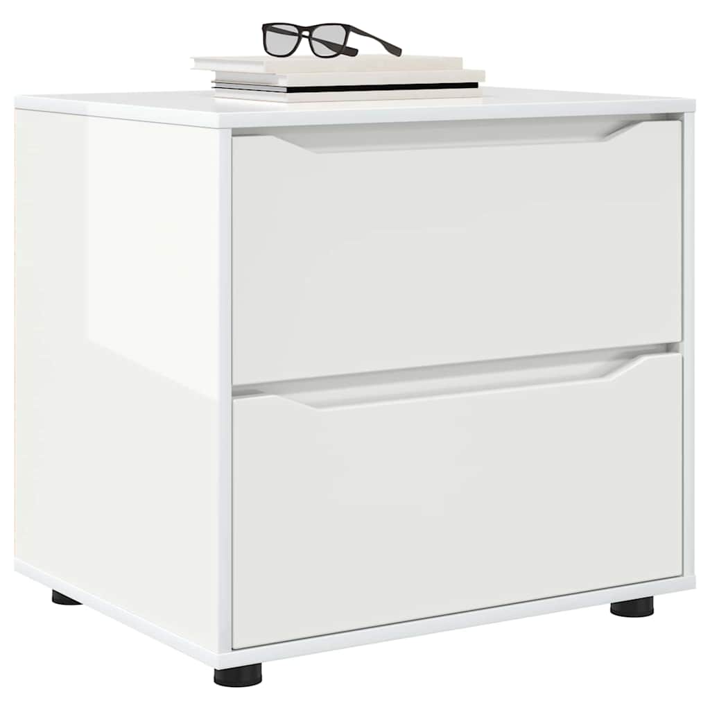 Opbevaringsskab 60 x 48 x 57 cm Konstrueret træ Høj gloss hvid