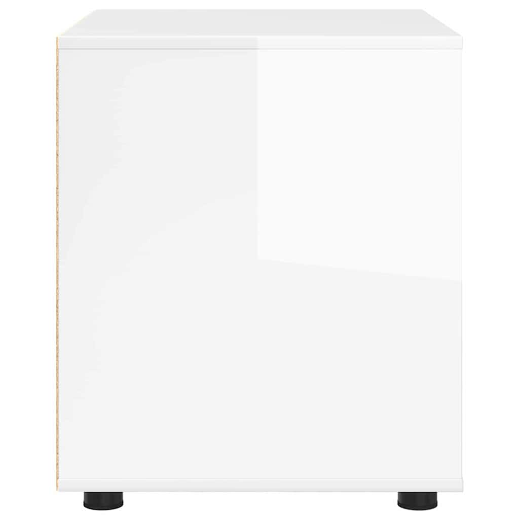 Opbevaringsskab 60 x 48 x 57 cm Konstrueret træ Høj gloss hvid