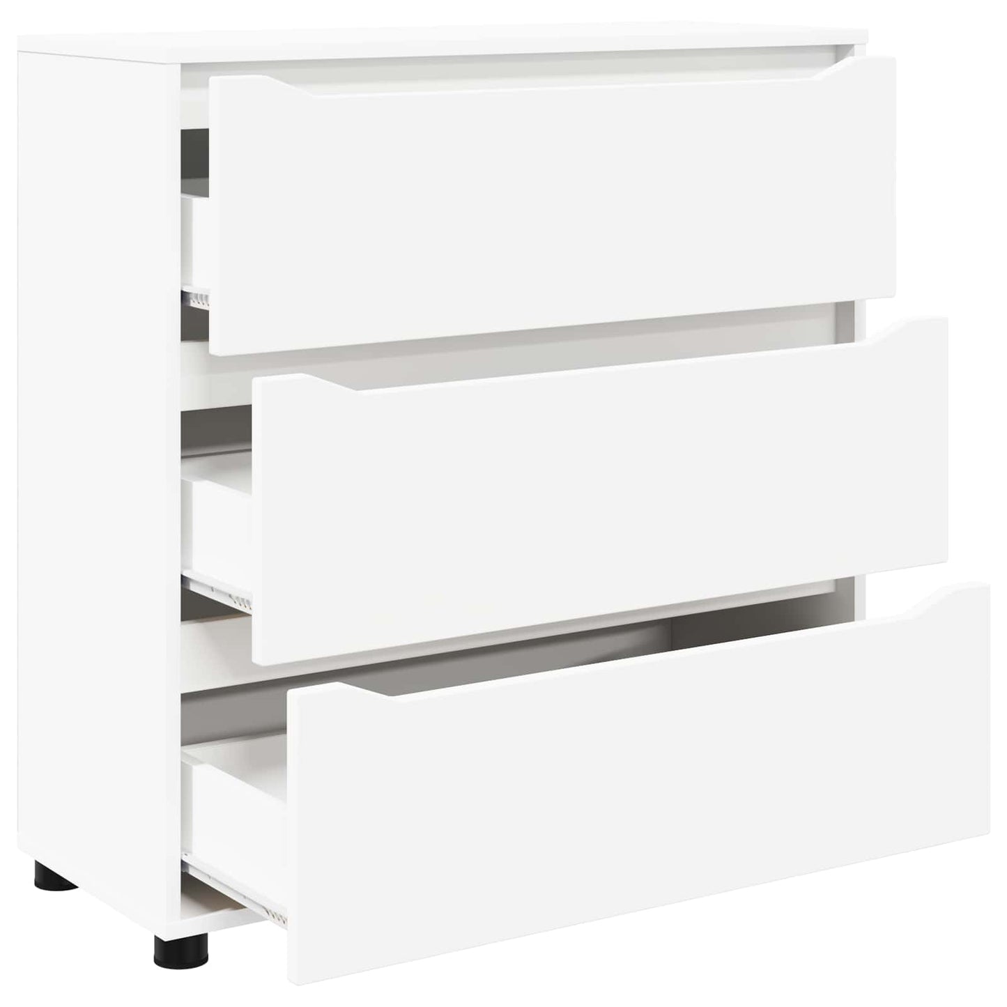 Opbevaringsskab 80 x 31 x 81 cm Konstrueret træ Hvid