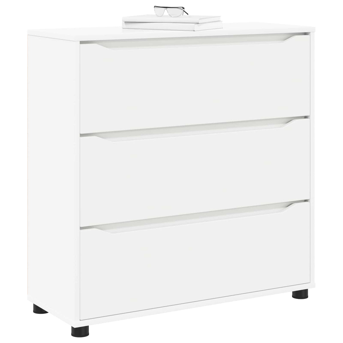 Opbevaringsskab 80 x 31 x 81 cm Konstrueret træ Hvid