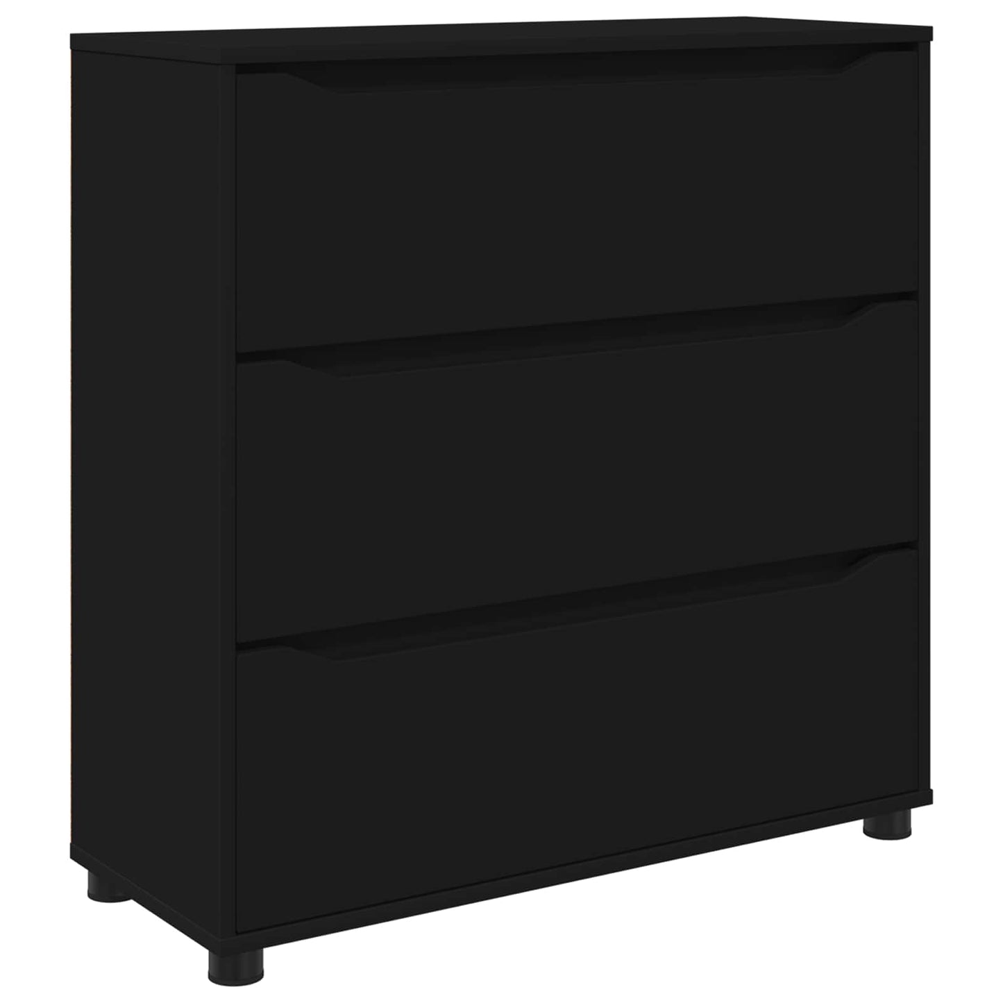 Opbevaringsskab 80 x 31 x 81 cm Konstrueret træ Sort