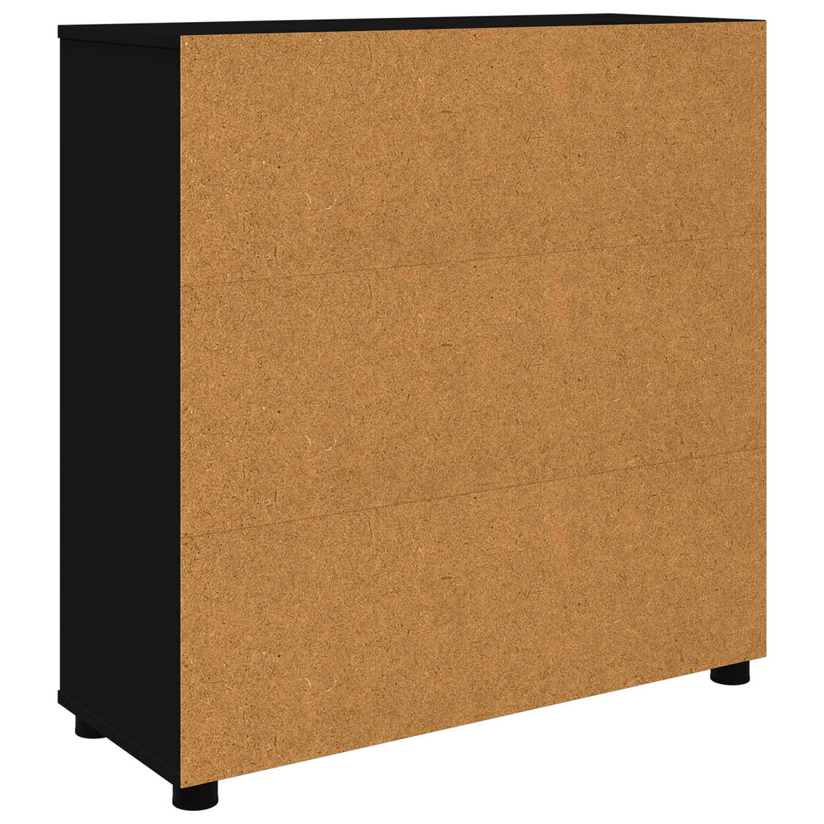 Opbevaringsskab 80 x 31 x 81 cm Konstrueret træ Sort