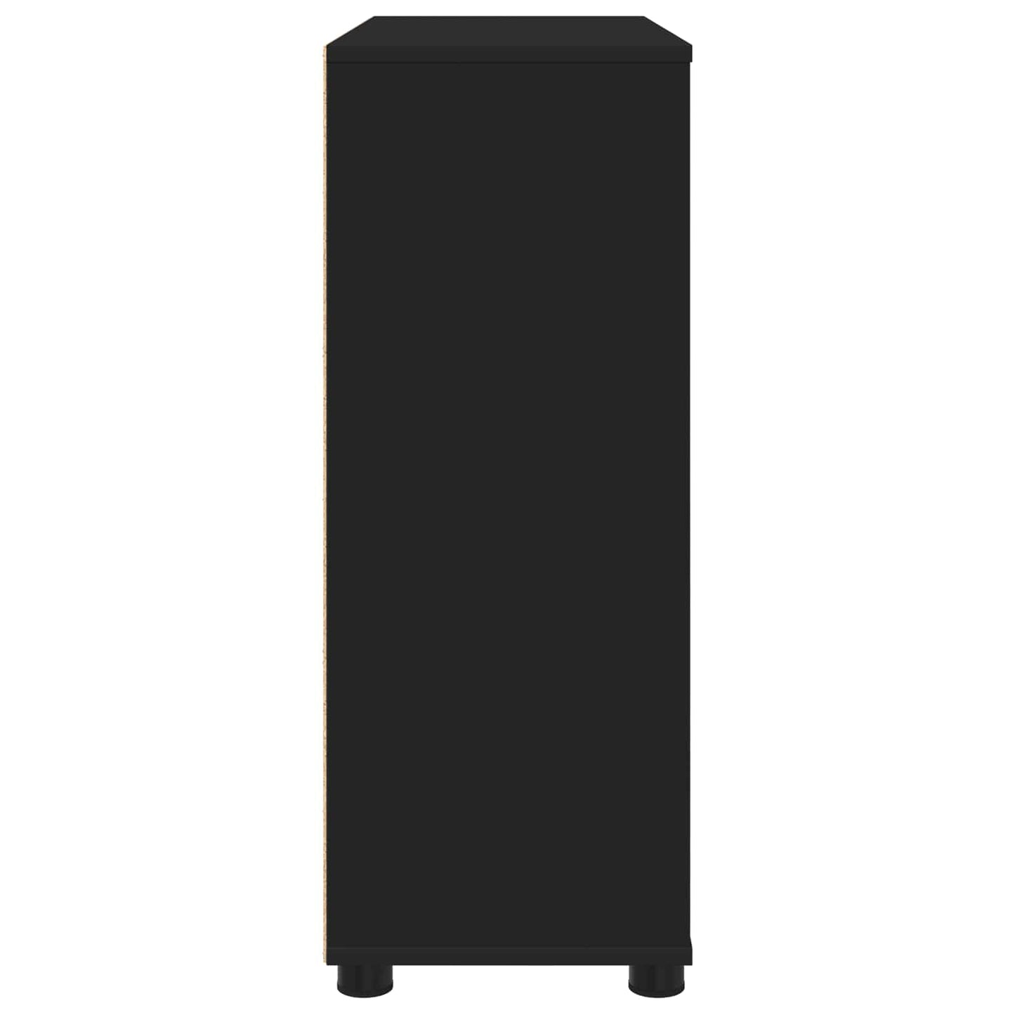 Opbevaringsskab 80 x 31 x 81 cm Konstrueret træ Sort