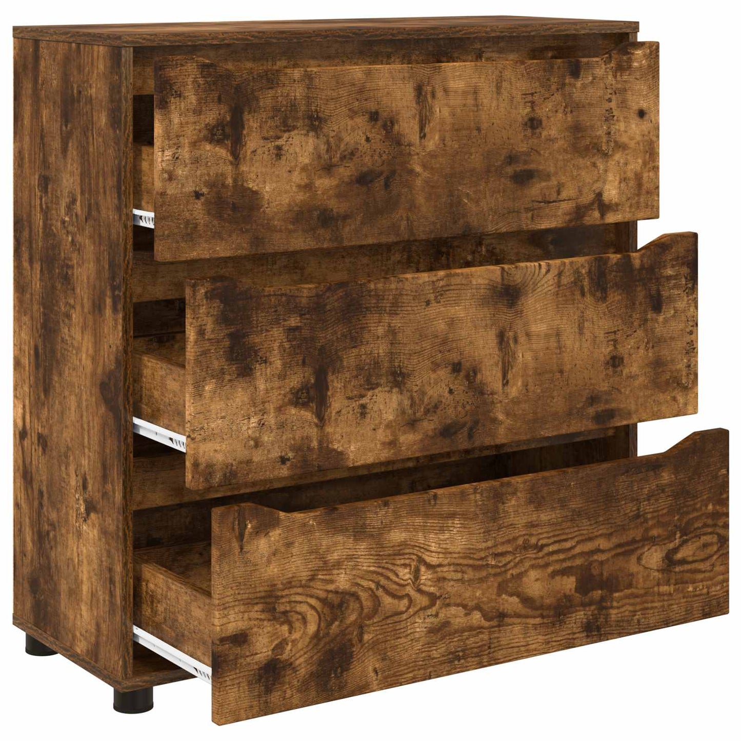 Opbevaringsskab 80 x 31 x 81 cm Konstrueret træ Røget eg