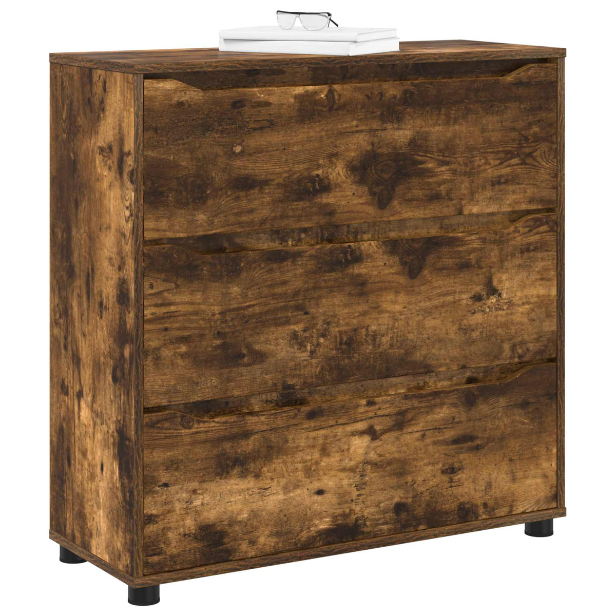 Opbevaringsskab 80 x 31 x 81 cm Konstrueret træ Røget eg