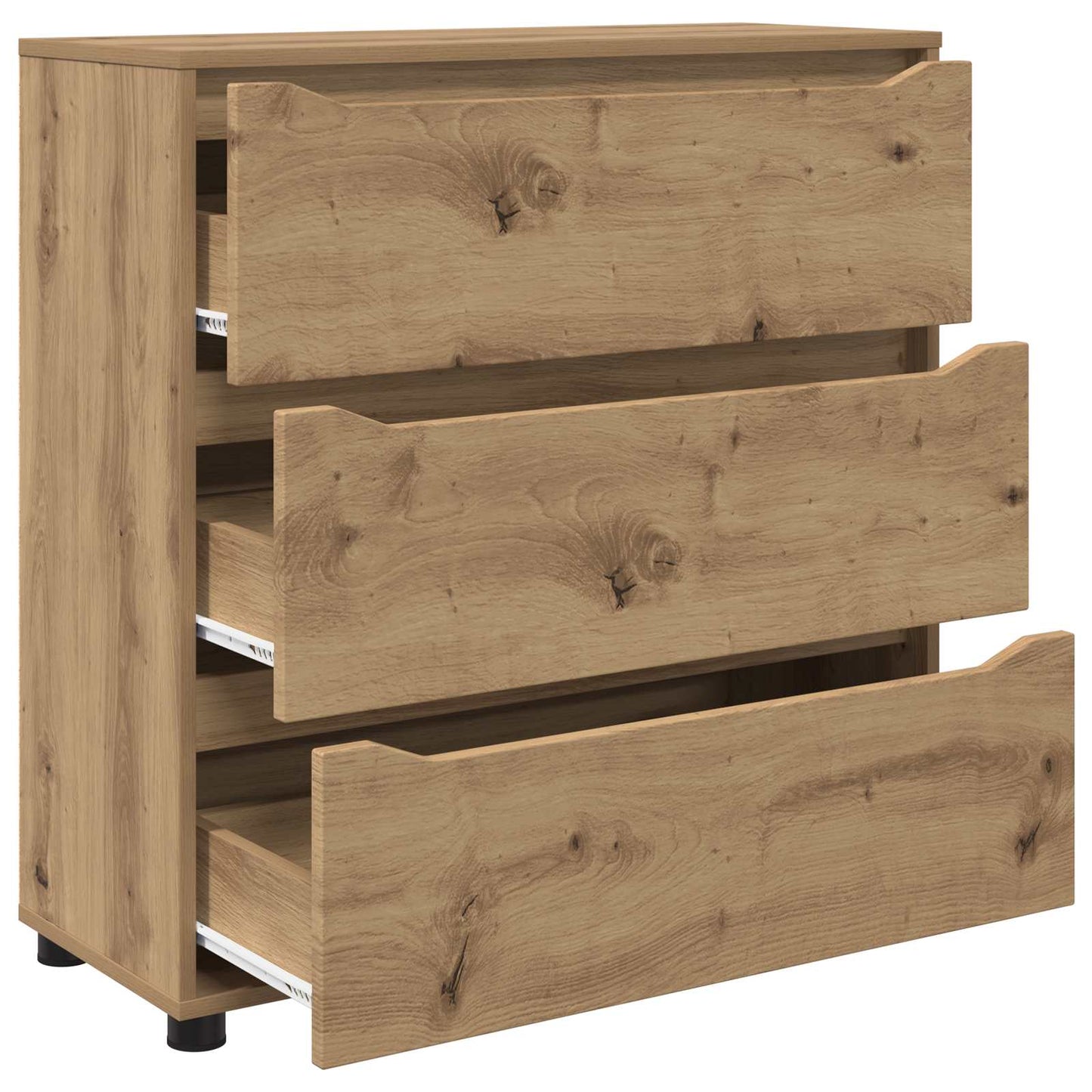 Opbevaringsskab 80 x 31 x 81 cm Konstrueret træ Artisan Egetræ