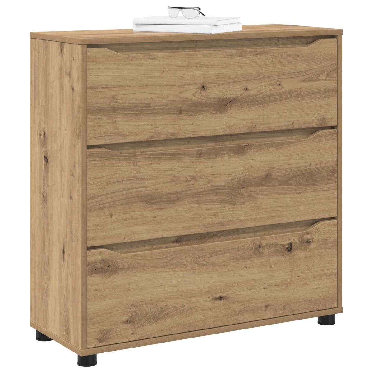 Opbevaringsskab 80 x 31 x 81 cm Konstrueret træ Artisan Egetræ