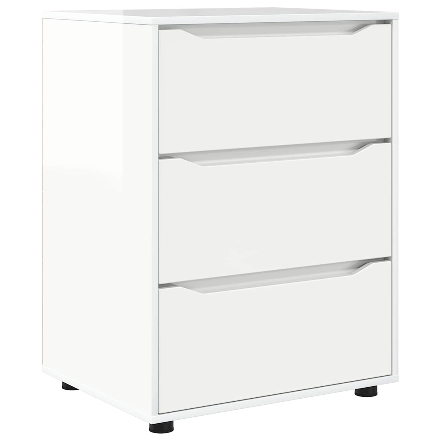 Opbevaringsskab 60 x 48 x 81 cm Konstrueret træ Høj gloss hvid