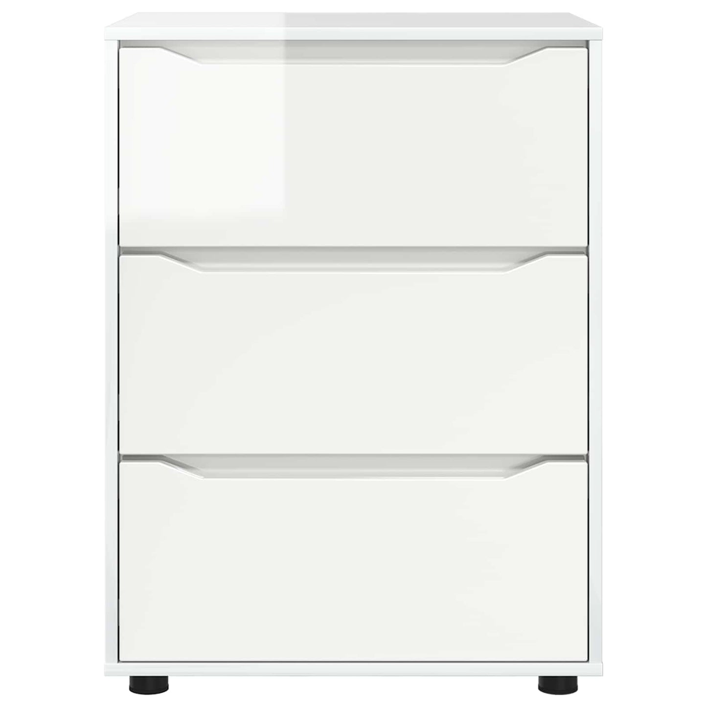 Opbevaringsskab 60 x 48 x 81 cm Konstrueret træ Høj gloss hvid