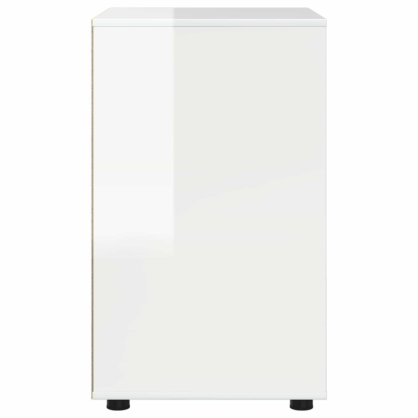 Opbevaringsskab 60 x 48 x 81 cm Konstrueret træ Høj gloss hvid