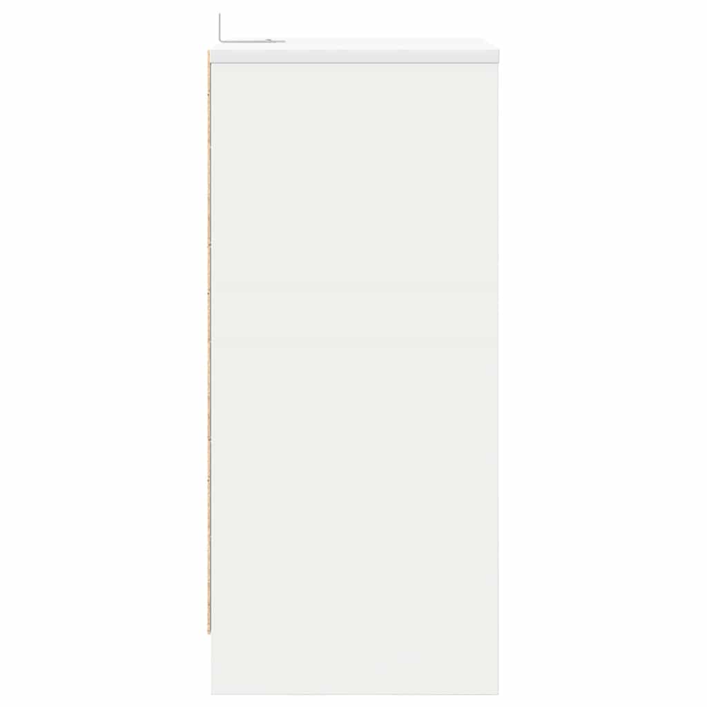 Sengeborde 2 stk. Hvid 40 x 30 x 467 cm Konstrueret træ
