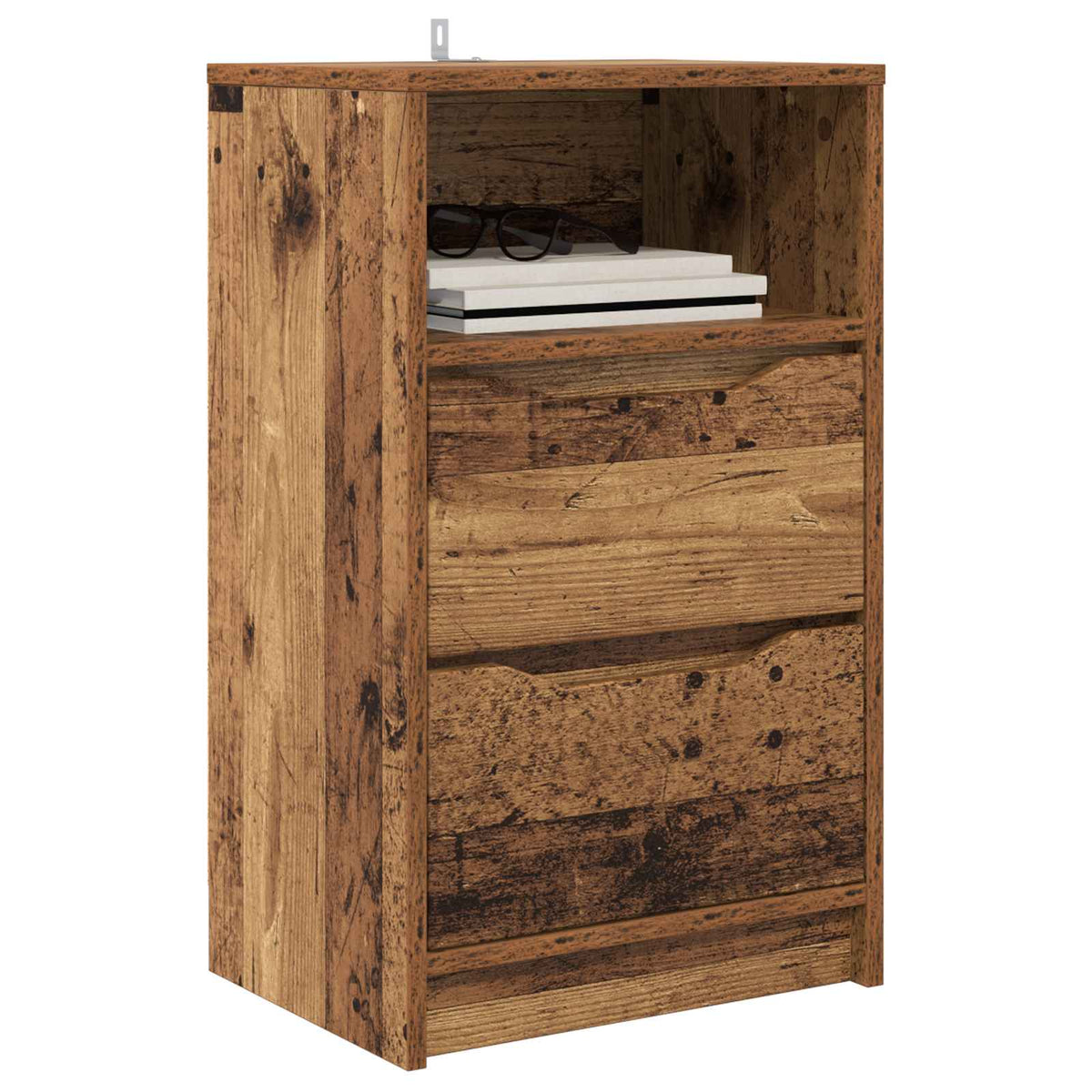 Sengeborde 2 stk. Gammelt træ 40 x 30 x 67 cm Konstrueret træ