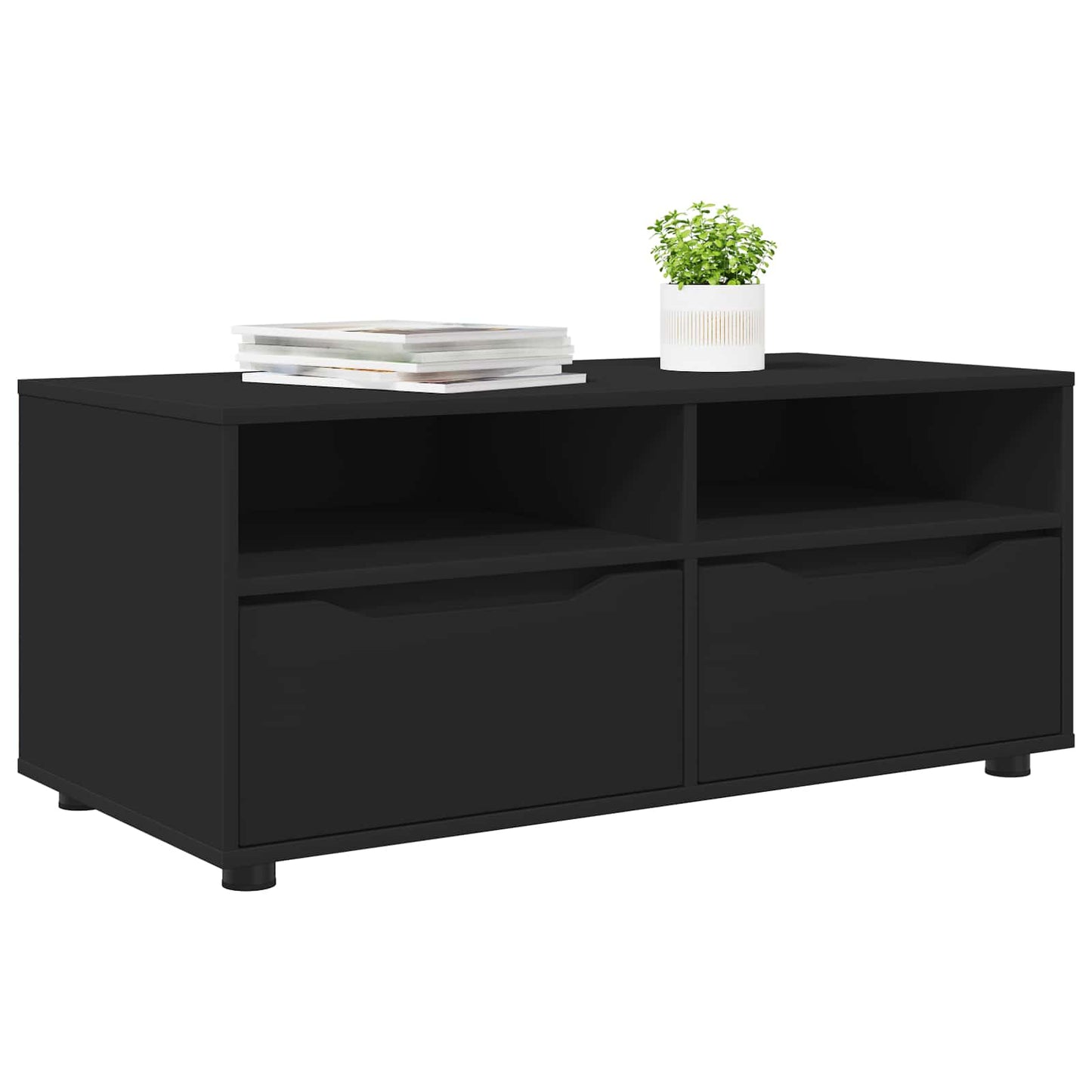 TV-skab 100 x 48 x 43 cm Sort Konstrueret træ