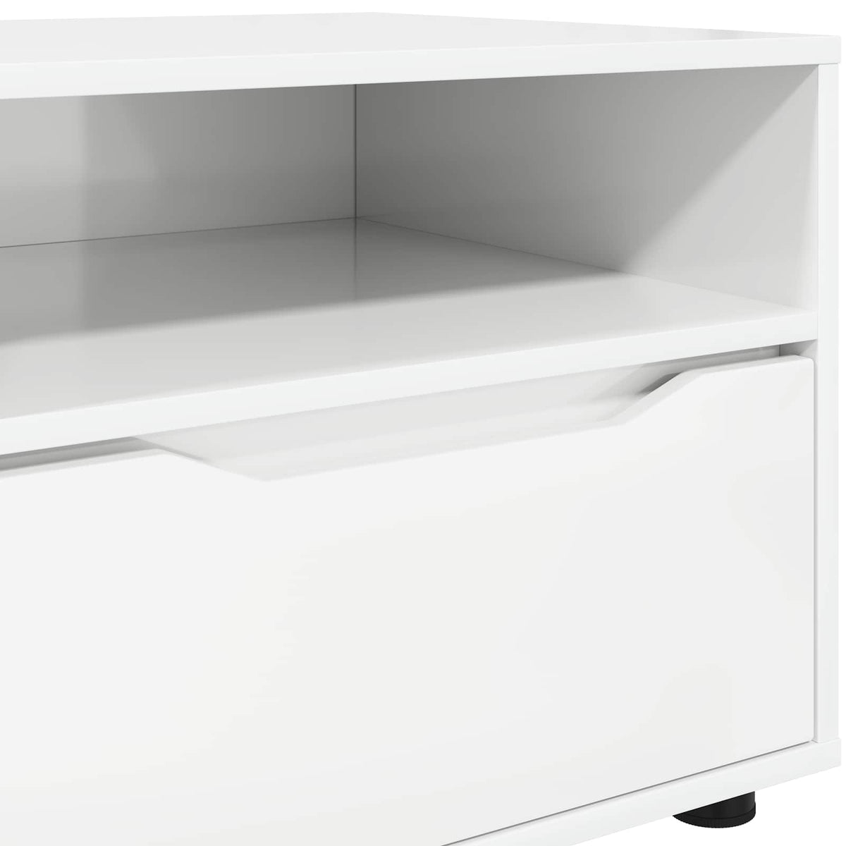 TV-skab 100 x 48 x 43 cm Høj gloss hvid Konstrueret træ