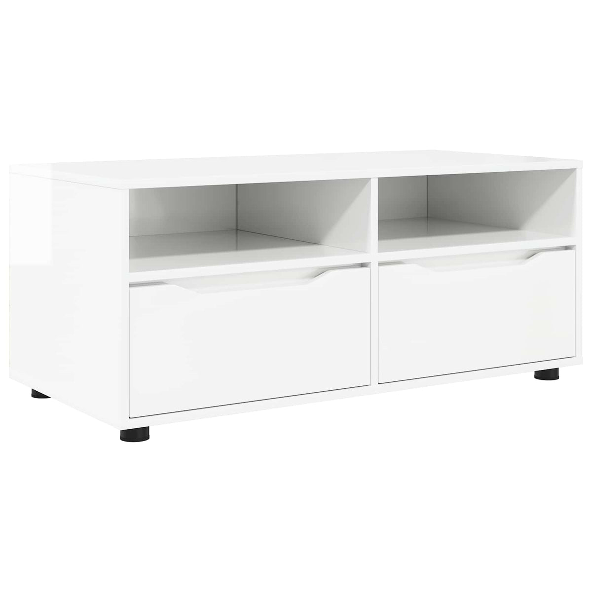 TV-skab 100 x 48 x 43 cm Høj gloss hvid Konstrueret træ