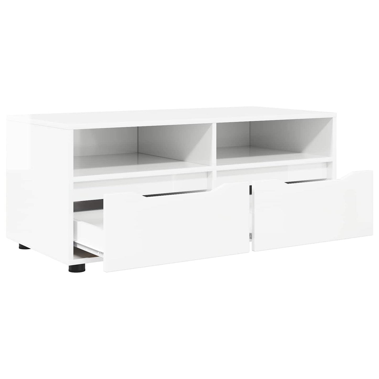 TV-skab 100 x 48 x 43 cm Høj gloss hvid Konstrueret træ