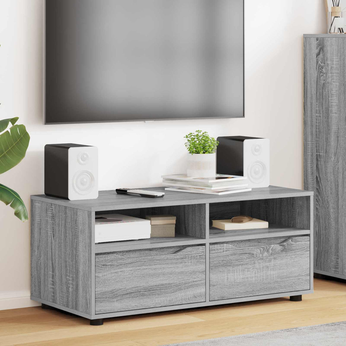 TV-skab 100 x 48 x 43 cm Grå Sonoma Konstrueret træ