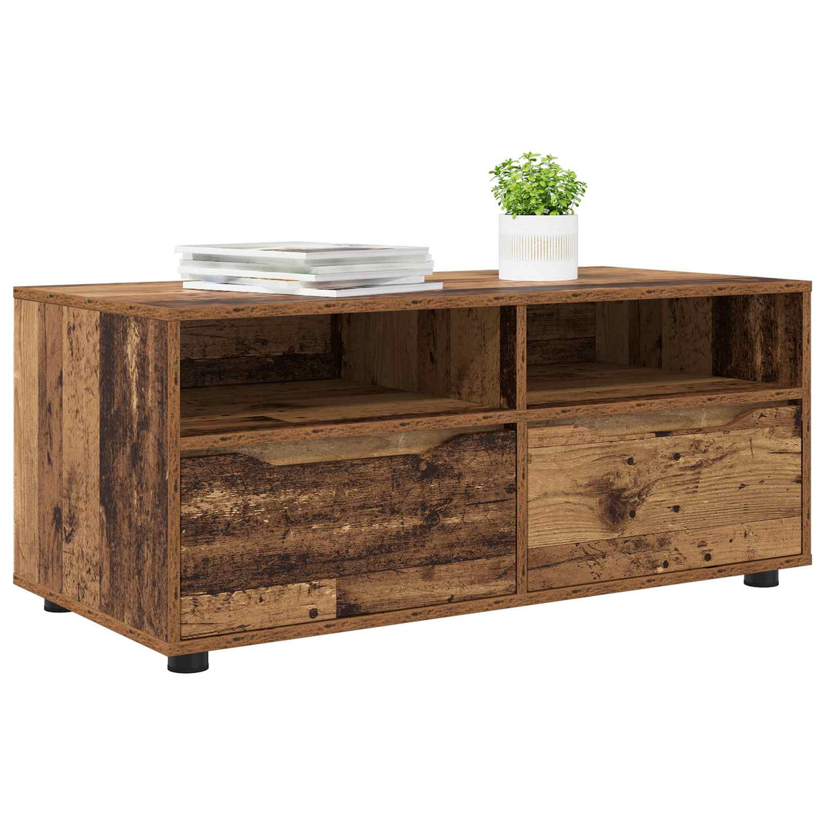 TV-skab 100 x 48 x 43 cm Gammelt træ Konstrueret træ
